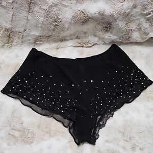 Victoria's Secret Black Lace Rhinestone Sleep Shorts